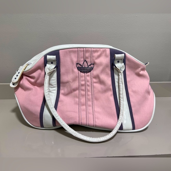 adidas Bags Vintage Pink And White Adidas Purse Satin Interior Nwot